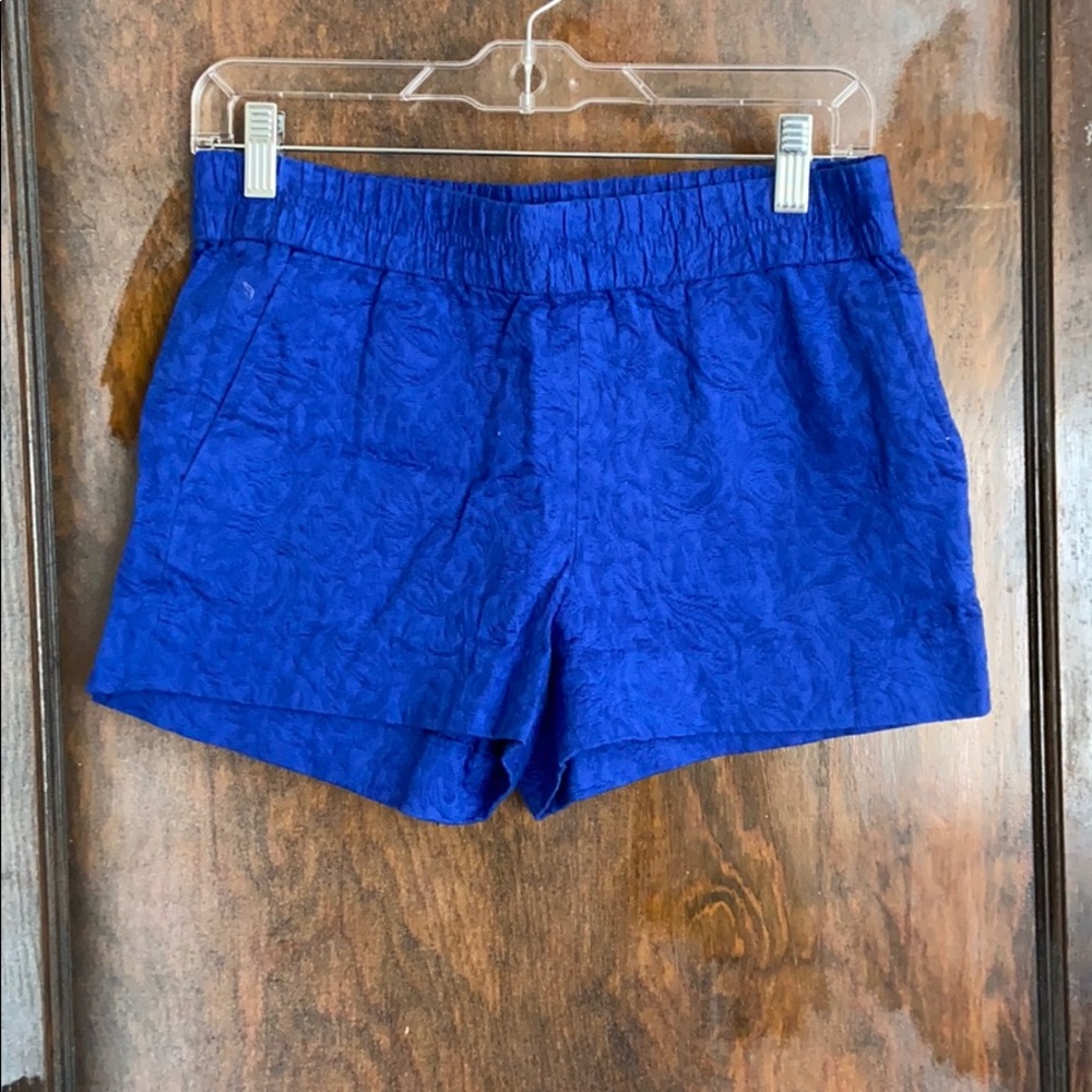 Royal blue patterned shorts